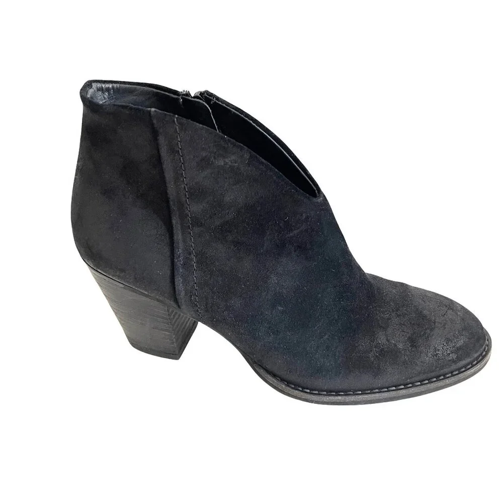 Paul Green Delgado Black Leather Ankle Boots, Size UK 5.5 (US 8)